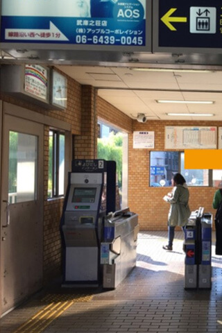 ① 阪急武庫之荘駅南改札を出てすぐ右に曲がります。